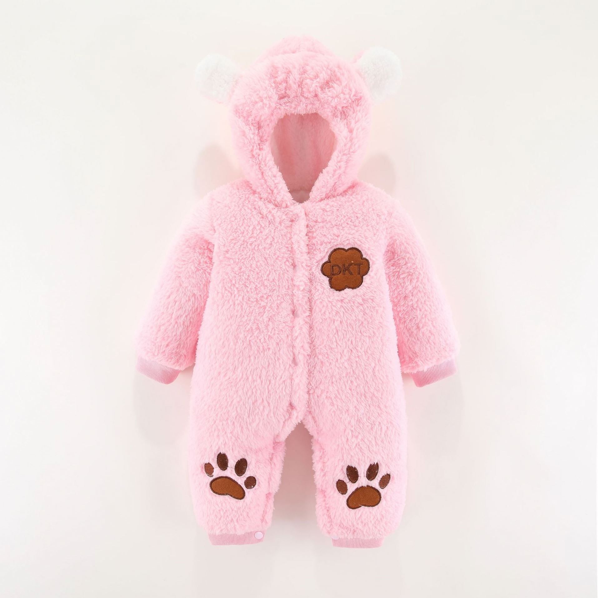 Heavy Baby Rompers – Thick, Warm & Cozy Jumpsuits for Cold Weather both pink blue grey brownWinter Baby Romper With Ears Thicken Cotton Newborn Bodysuit Hooded Baby Girl Clothes Cartoon Boys Jumpsuit