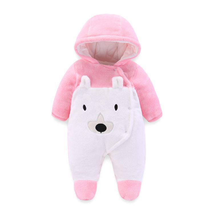 Winter Hoodie Soft Baby Outwear Jumpsuit Cartoon Animal Snap Button Thick Warm Baby Romper Onesies
Heavy Baby Rompers – Thick, Warm & Cozy Jumpsuits for Cold Weather both pink blue grey brownWinter Ba