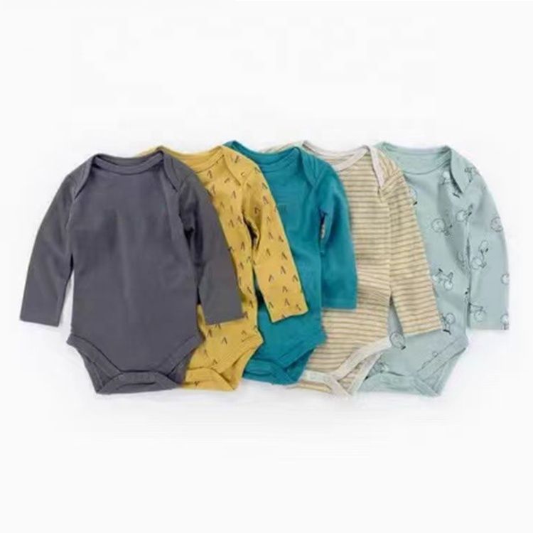 5PCs Cutest Baby Newborn Cotton Long-sleeve Baby Boy Onesies/Bodysuit/sleepsuit
Summer Wear Short Sleeve Infant  Clothing Baby Bodysuits Cotton Jumper Baby