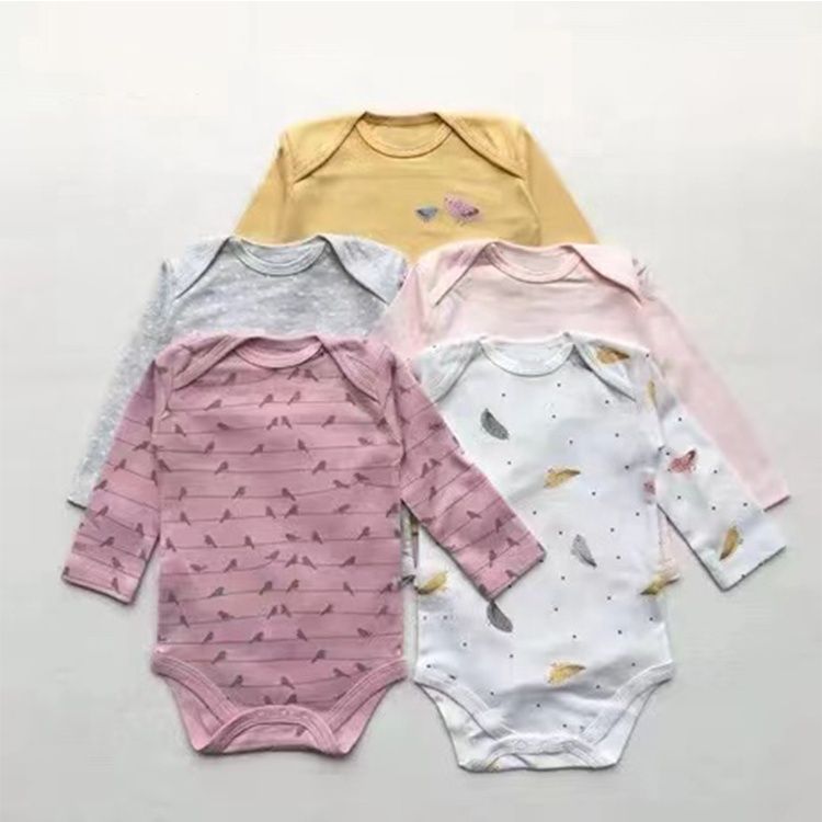 5PCs Cutest Baby Newborn Cotton Long-sleeve Baby Boy Onesies/Bodysuit/sleepsuit
Summer Wear Short Sleeve Infant  Clothing Baby Bodysuits Cotton Jumper Baby