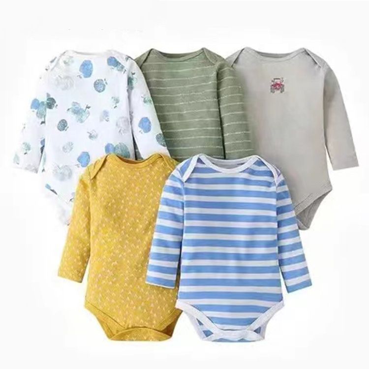 5PCs Cutest Baby Newborn Cotton Long-sleeve Baby Boy Onesies/Bodysuit/sleepsuit
Summer Wear Short Sleeve Infant  Clothing Baby Bodysuits Cotton Jumper Baby