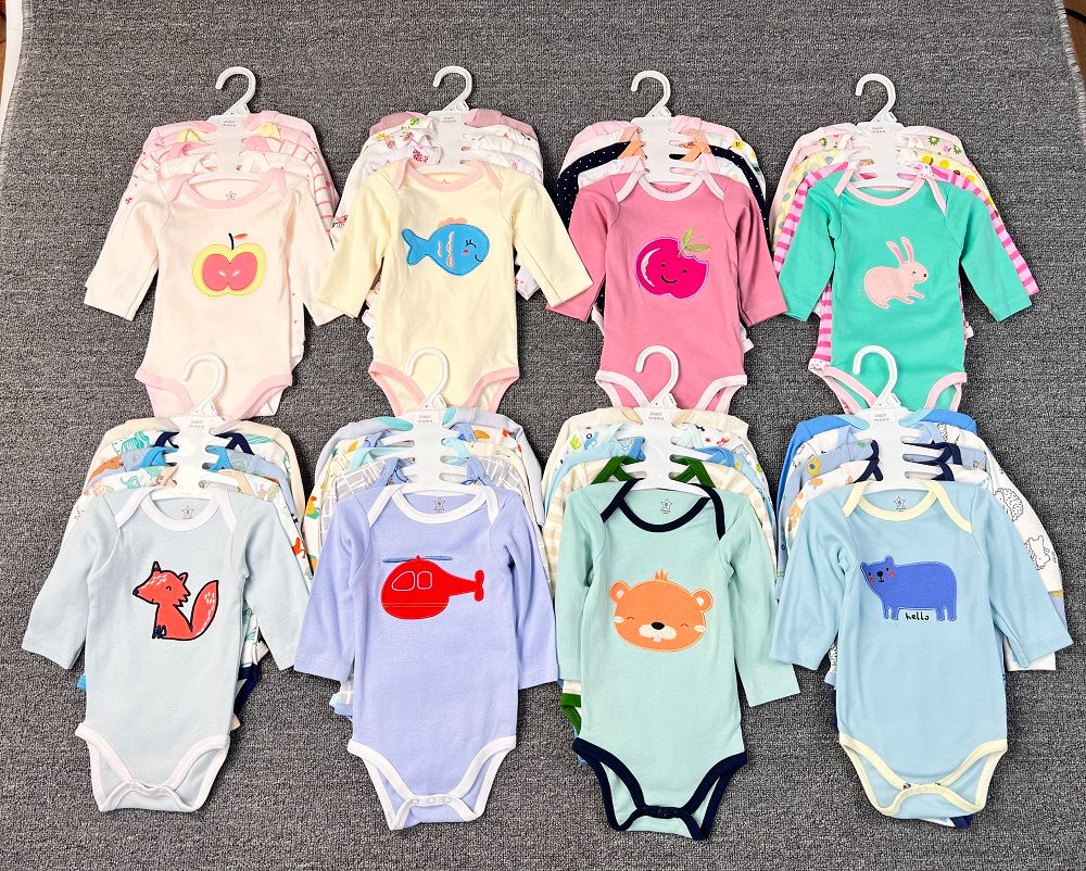 5PCs Cutest Baby Newborn Cotton Long-sleeve Baby Boy Onesies/Bodysuit/sleepsuit
Summer Wear Short Sleeve Infant  Clothing Baby Bodysuits Cotton Jumper Baby