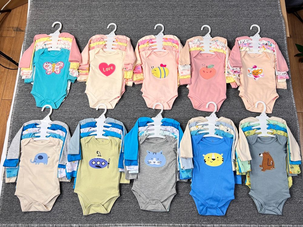 5PCs Cutest Baby Newborn Cotton Long-sleeve Baby Boy Onesies/Bodysuit/sleepsuit
Summer Wear Short Sleeve Infant  Clothing Baby Bodysuits Cotton Jumper Baby
