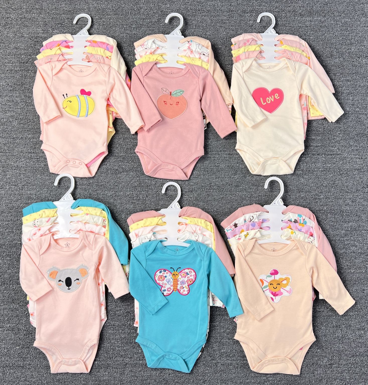 5PCs Cutest Baby Newborn Cotton Long-sleeve Baby Boy Onesies/Bodysuit/sleepsuit
Summer Wear Short Sleeve Infant  Clothing Baby Bodysuits Cotton Jumper Baby