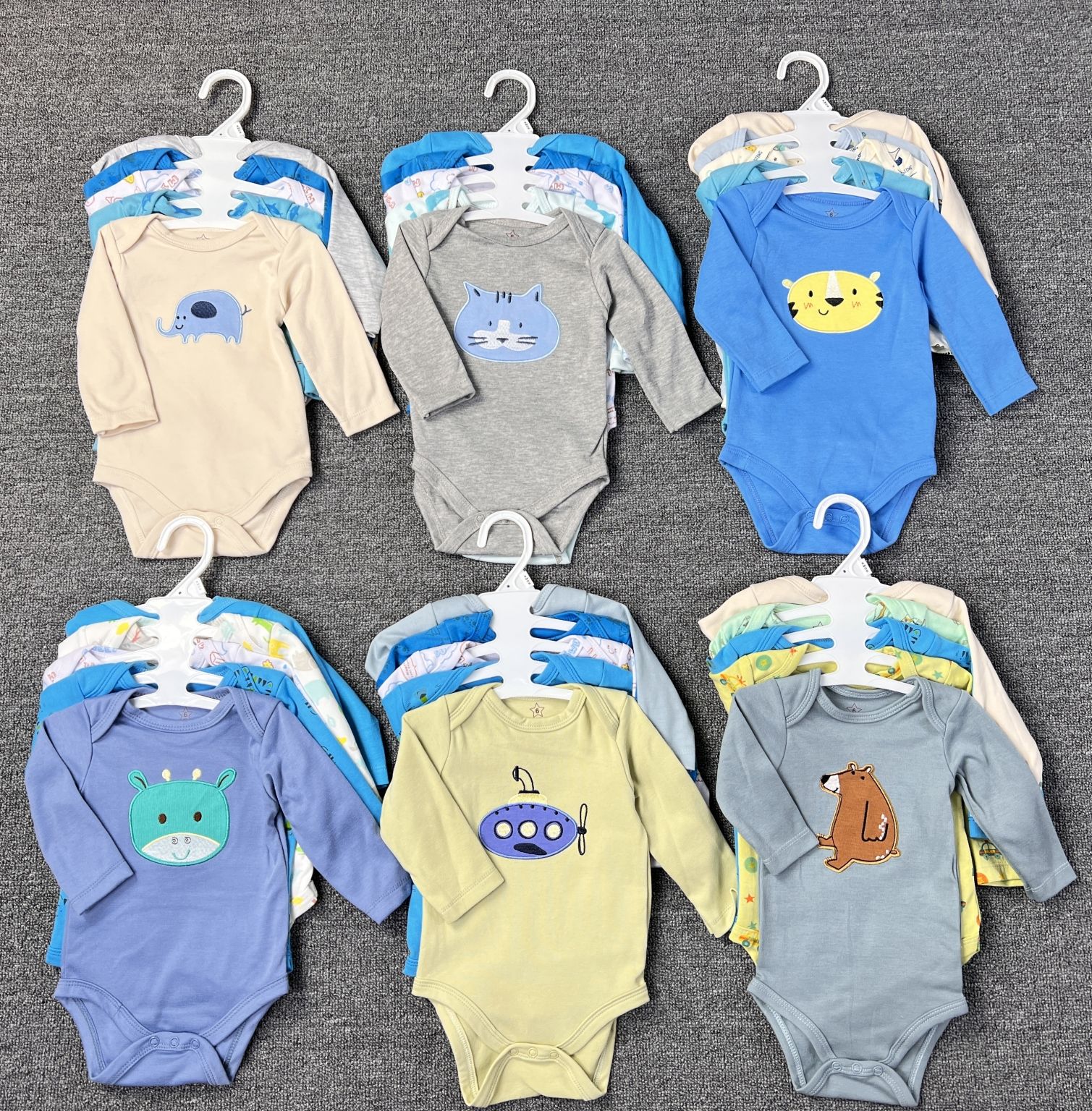 5PCs Cutest Baby Newborn Cotton Long-sleeve Baby Boy Onesies/Bodysuit/sleepsuit
Summer Wear Short Sleeve Infant  Clothing Baby Bodysuits Cotton Jumper Baby