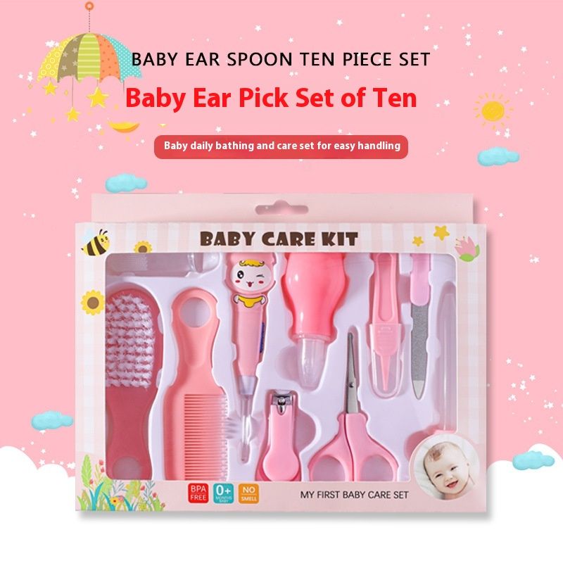 10 Pieces/Set Baby carekit, newborn beauty and nail kit and grooming kit