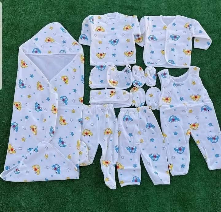 Lucky Star 11 Pieces Unisex New Born Baby Receiving Set Newborn Baby  Clothes Toddler Long Sleeve Romper Pants+Hat+Bibs Fall Winter Infant Baby Outfits soft durable and cozy set for girls and boys