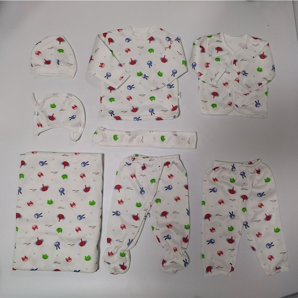 Lucky Star 11 Pieces Unisex New Born Baby Receiving Set Newborn Baby  Clothes Toddler Long Sleeve Romper Pants+Hat+Bibs Fall Winter Infant Baby Outfits soft durable and cozy set for girls and boys