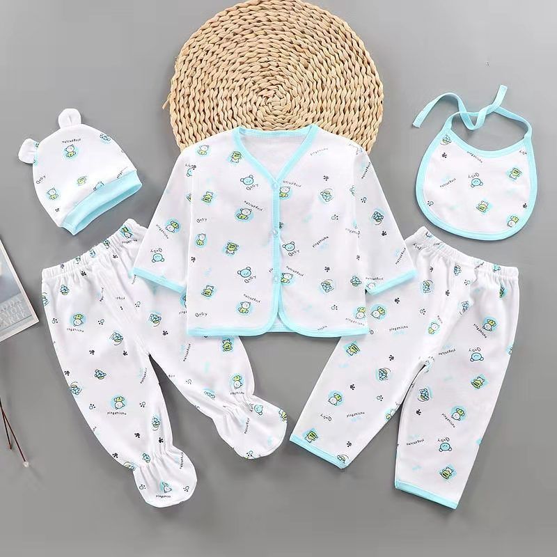 5Pcs Newborn Warm Fleece Receiving Set | Baby Clothing & Blanket Essentials for Infants | Soft, Cozy & Durable Winter Baby Gift Set for Boys & Girls – Perfect Newborn Outfit