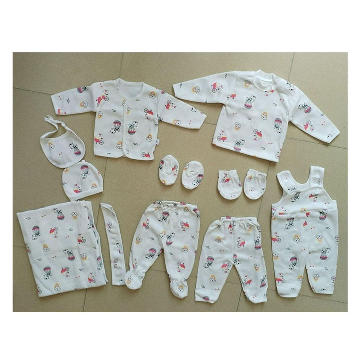 Lucky Star 11 Pieces Unisex New Born Baby Receiving Set Newborn Baby  Clothes Toddler Long Sleeve Romper Pants+Hat+Bibs Fall Winter Infant Baby Outfits soft durable and cozy set for girls and boys