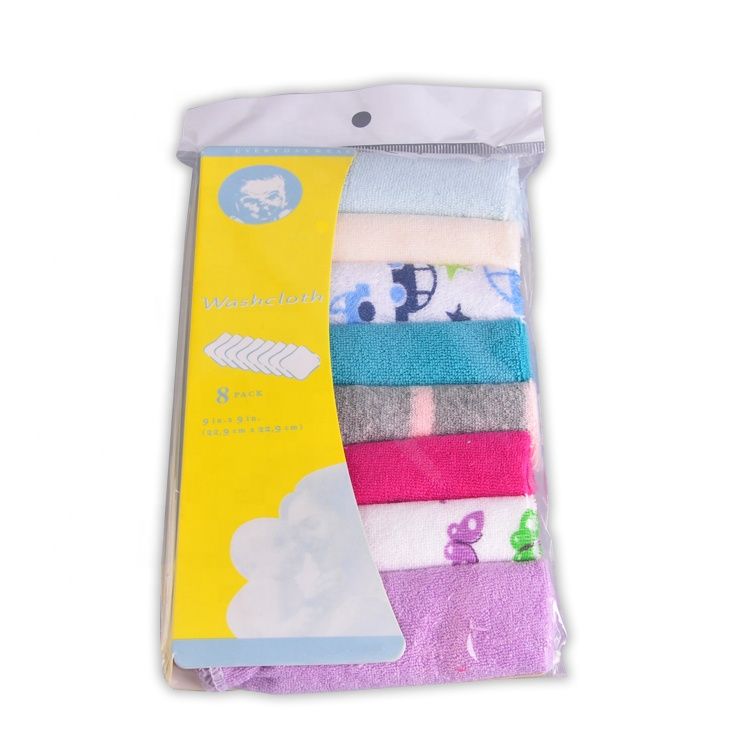 8Pcs Assorted Colors Infant Newborn Bath Towels & Wash Cloths – Ultra-Soft, Absorbent Cotton Baby Face Towels, Gentle on Sensitive Skin, Reusable & Durable Baby Essentials for Daily Use