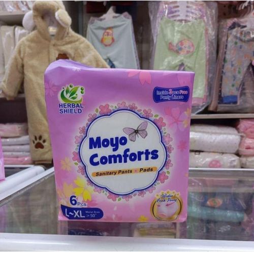 Moyo Comforts Maternity Pads - 6 Pcs Ultra-Absorbent Postpartum Sanitary Pants for After Delivery - Leak-Proof, Breathable & Heavy Flow Protection - (Plus 3 FREE Panty Liners)