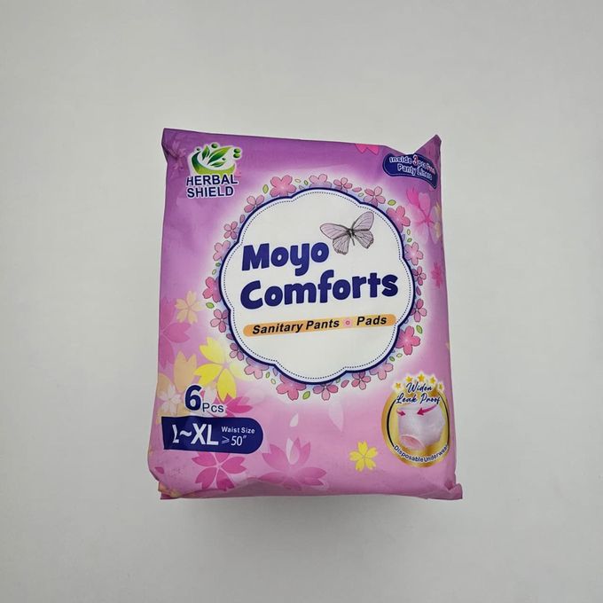 Moyo Comforts Maternity Pads - 6 Pcs Ultra-Absorbent Postpartum Sanitary Pants for After Delivery - Leak-Proof, Breathable & Heavy Flow Protection - (Plus 3 FREE Panty Liners)