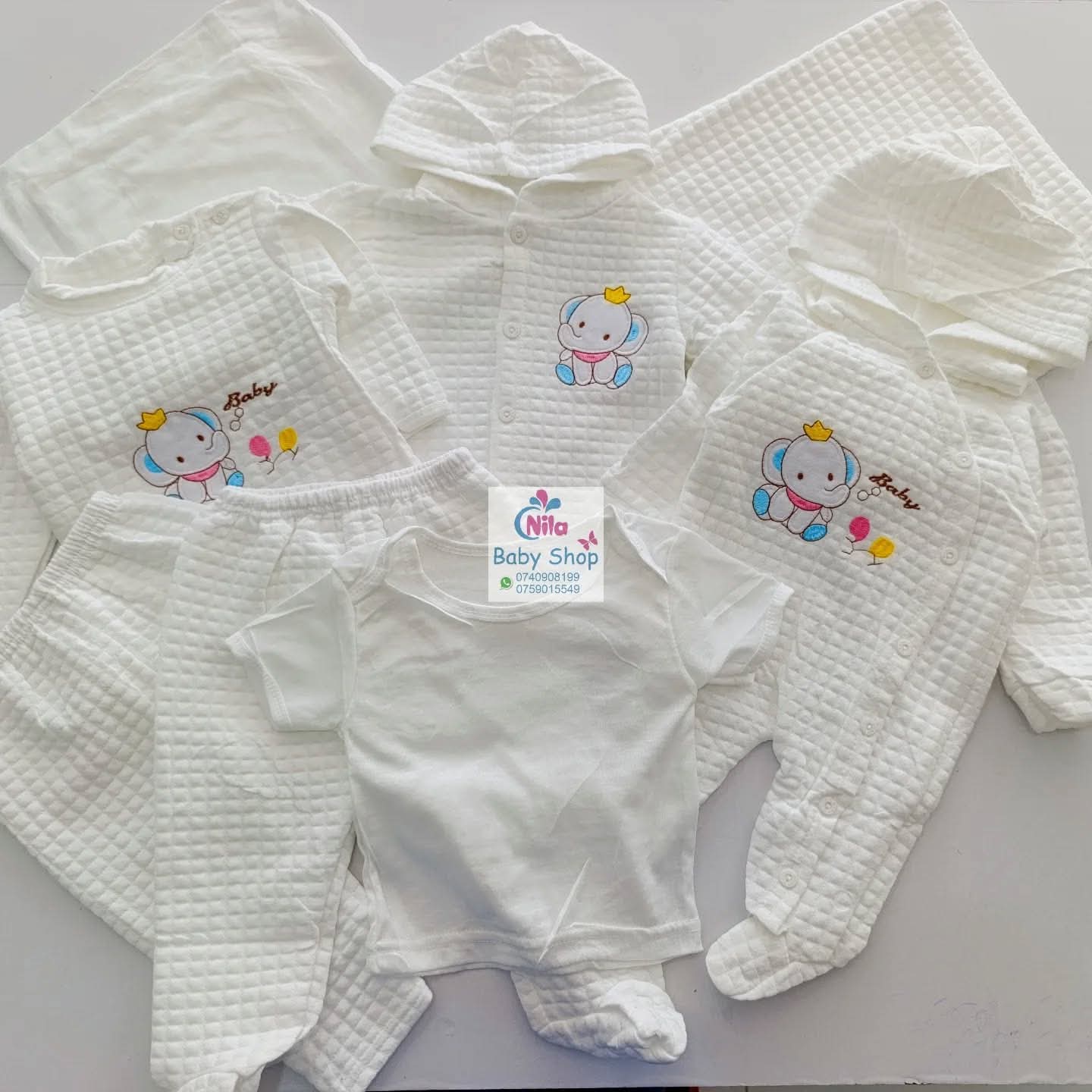 8PCS Newborn Baby Cotton Receiving Set | Soft, Warm & Comfortable Clothes with Cartoon Prints | 0–12 Months, Unisex Baby Outfit 
Anti-shrink, Anti-Wrinkle, Plus Size