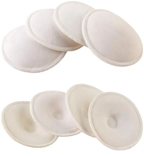Leak-Proof Cotton Breast Pads | Soft Reusable Nursing Pads | Washable, Padded & Absorbent Breastfeeding Pads | Gentle, Eco-Friendly Comfort for Moms Washable Organic Bamboo