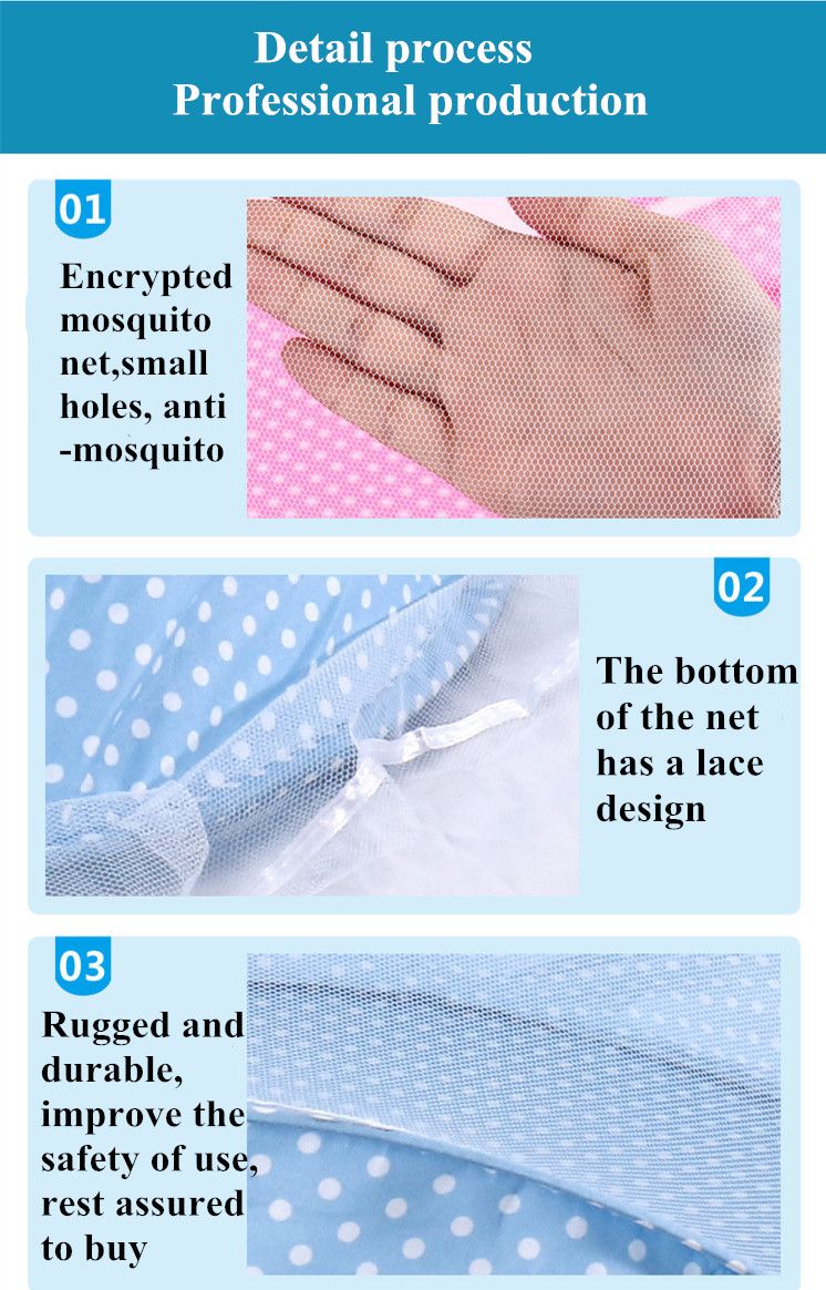 Fashion Portable Foldable Baby Sleeping Nest Cot Mosquito Net with Cushioned Fibre Mattress & Pink/Blue Mosquito Net – Lightweight Foldable Newborn Sleeping Nest, Breathable& Comfortable Infant Travel