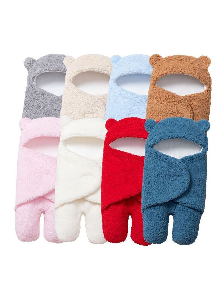 Warm Soft Baby Swaddle Shawl Blanket | Hooded Newborn Sleeping Wrap | Ultra-Cozy Fleece Baby Swaddle for Cold Weather (Boys & Girls)
