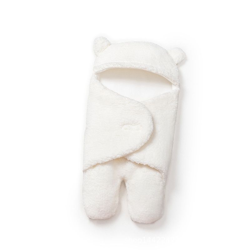 Warm Soft Baby Swaddle Shawl Blanket | Hooded Newborn Sleeping Wrap | Ultra-Cozy Fleece Baby Swaddle for Cold Weather (Boys & Girls)