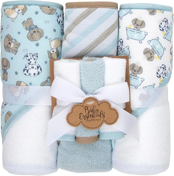 6 PIECE BATH SET THAT HAS 3 HOODED TOWELS  AND 3 WASH CLOTHS Hooded Baby Bath Towel and Washcloth 6 Piece Set for Newborns, Infants & Toddlers, Boys & Girls Baby Hooded Towels Set