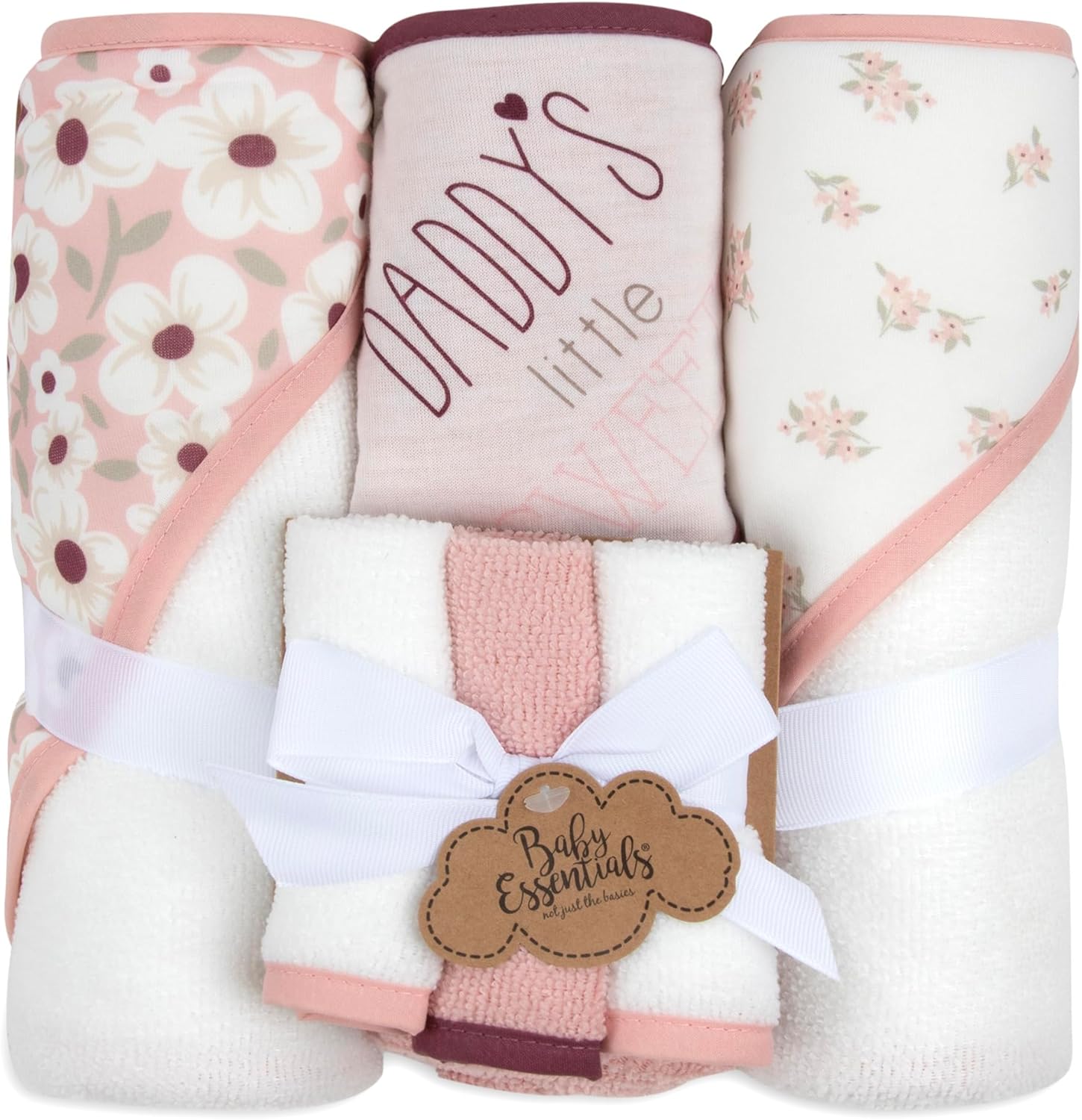 6 PIECE BATH SET THAT HAS 3 HOODED TOWELS  AND 3 WASH CLOTHS Hooded Baby Bath Towel and Washcloth 6 Piece Set for Newborns, Infants & Toddlers, Boys & Girls Baby Hooded Towels Set