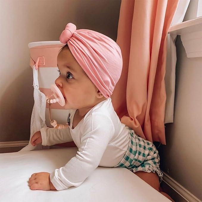 Fashion Most Beautiful Donut Cotton Kids Girls Headbands Baby Turban Baby Turban Hats Turban Bun Knot Baby Infant Beanie Baby Girl Soft Cute Toddler Cap