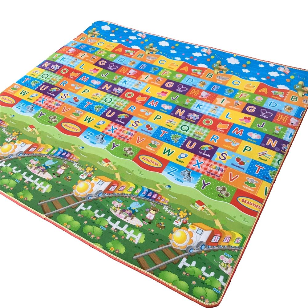 Kids Playmats/Crawling mats 1.8X2M (Vinyl Waterproof) Baby Activity Foam Floor Play Mat Children Crawling Playmat Carpet Kids Educational playmats for toddlers