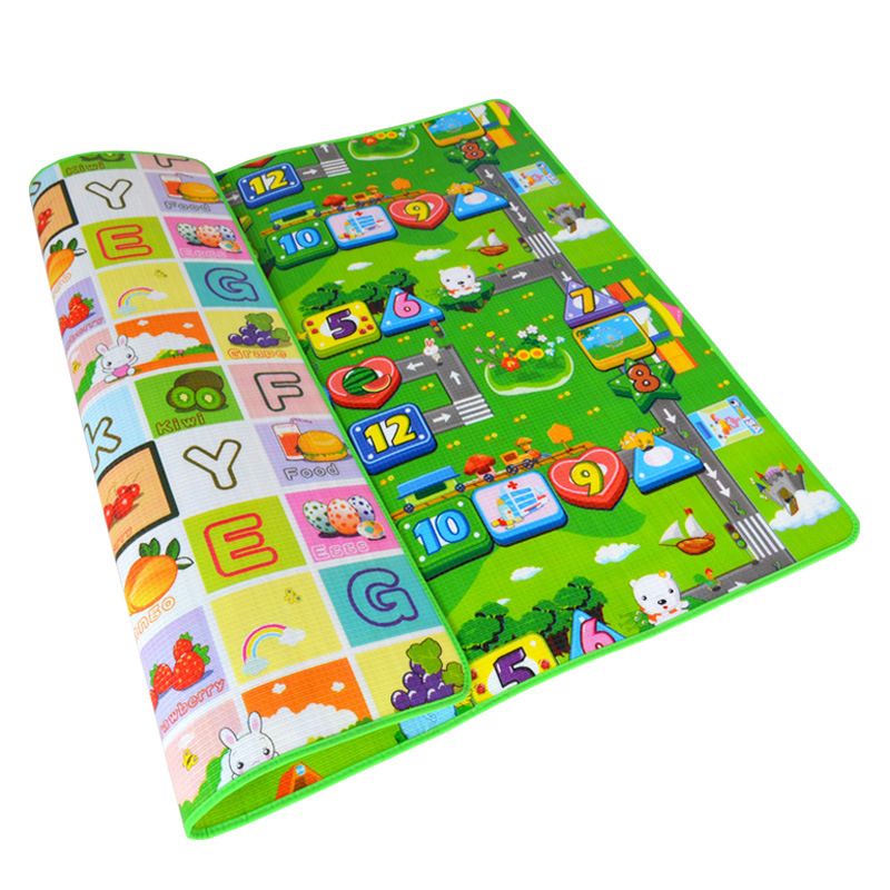 Kids Playmats/Crawling mats 1.8X2M (Vinyl Waterproof) Baby Activity Foam Floor Play Mat Children Crawling Playmat Carpet Kids Educational playmats for toddlers