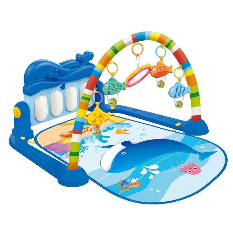 3 In1 Baby Infant Gym Play Mat Fitness Music Piano Hanging Toy Musical Piano Keyboard Play Mat Baby Activity Playmat Gym Baby Play Mat With Animal Rattle Toys