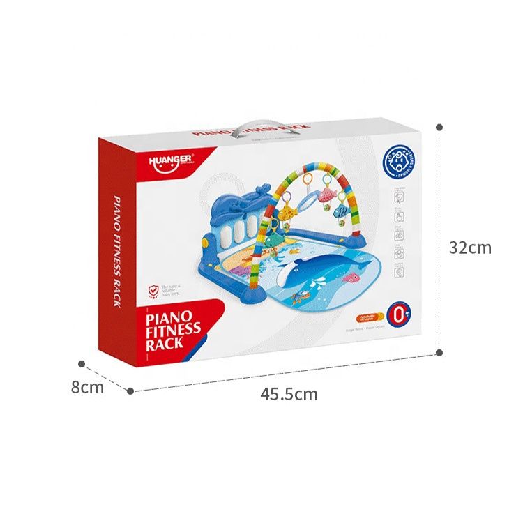 3 In1 Baby Infant Gym Play Mat Fitness Music Piano Hanging Toy Musical Piano Keyboard Play Mat Baby Activity Playmat Gym Baby Play Mat With Animal Rattle Toys