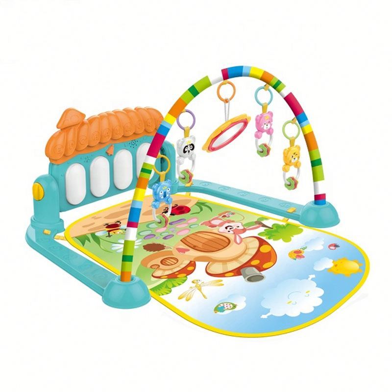 3 In1 Baby Infant Gym Play Mat Fitness Music Piano Hanging Toy Musical Piano Keyboard Play Mat Baby Activity Playmat Gym Baby Play Mat With Animal Rattle Toys