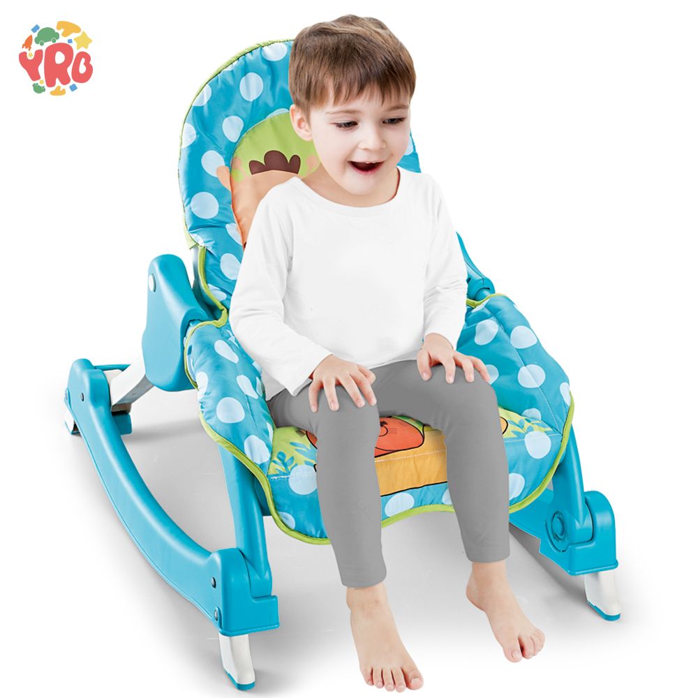 Baby 3 IN 1 Rocking chair/ Portable Infant toddler rocker suitable for newborn to 3years Hanging Toys and Piano Babies Swing Musical Vibration Baby Chairs with Dinner Plate