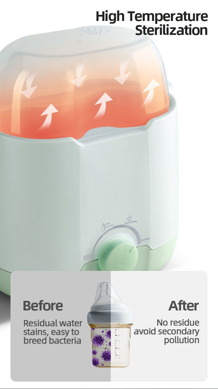 Double Bottle Milk Warmer Electric Baby Bottle Warmer, Sterilizer, and Food Heater for Nutritious Baby Meals Milk Warmer Two-in-one Baby Automatic Warm Milk Warmer Bottle Heating Intelligent Thermosta