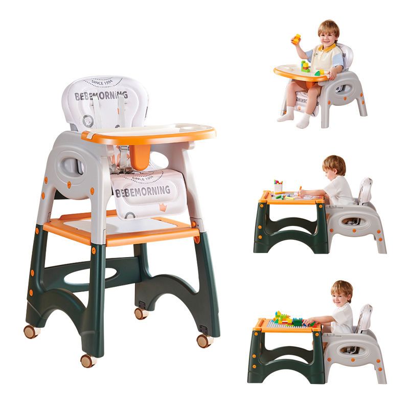 3 in 1 Baby High Chair Convertible Baby Dining Chair Anti-slip Plastic Feeding Chairs for Babies Eat & Grow Convertible Separate Baby High Chairs With Table Set for Kids Dining Toddler Feeding chair