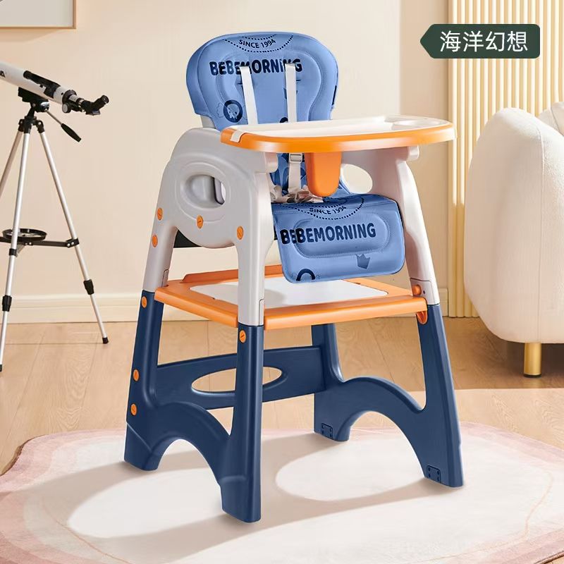 3 in 1 Baby High Chair Convertible Baby Dining Chair Anti-slip Plastic Feeding Chairs for Babies Eat & Grow Convertible Separate Baby High Chairs With Table Set for Kids Dining Toddler Feeding chair