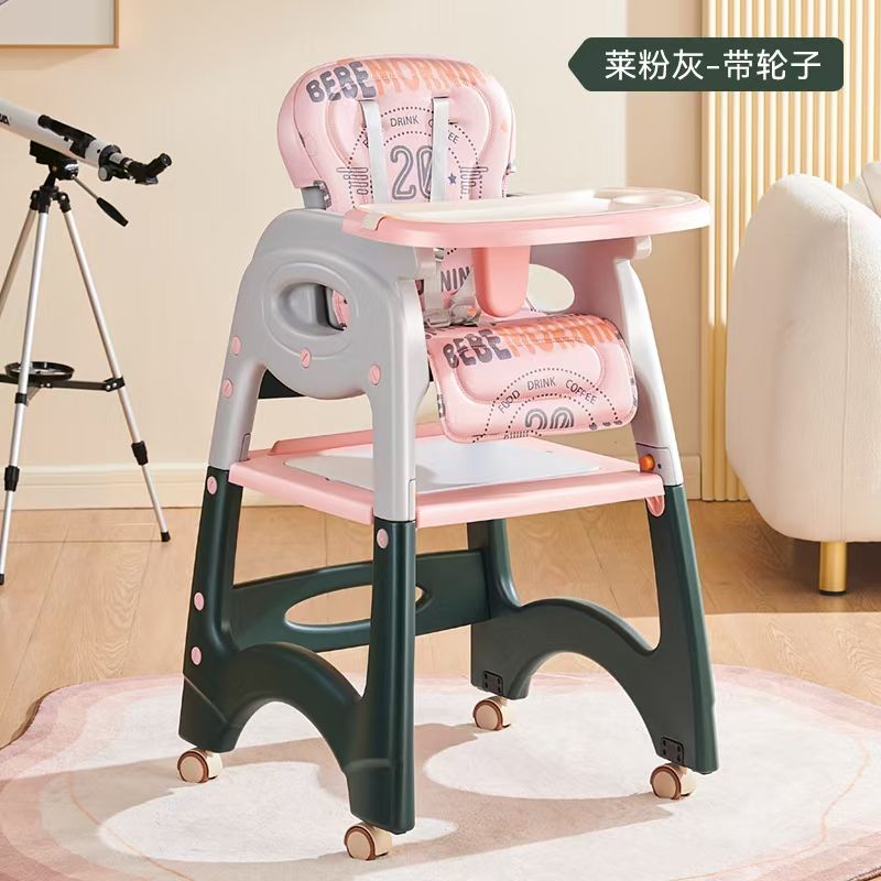3 in 1 Baby High Chair Convertible Baby Dining Chair Anti-slip Plastic Feeding Chairs for Babies Eat & Grow Convertible Separate Baby High Chairs With Table Set for Kids Dining Toddler Feeding chair