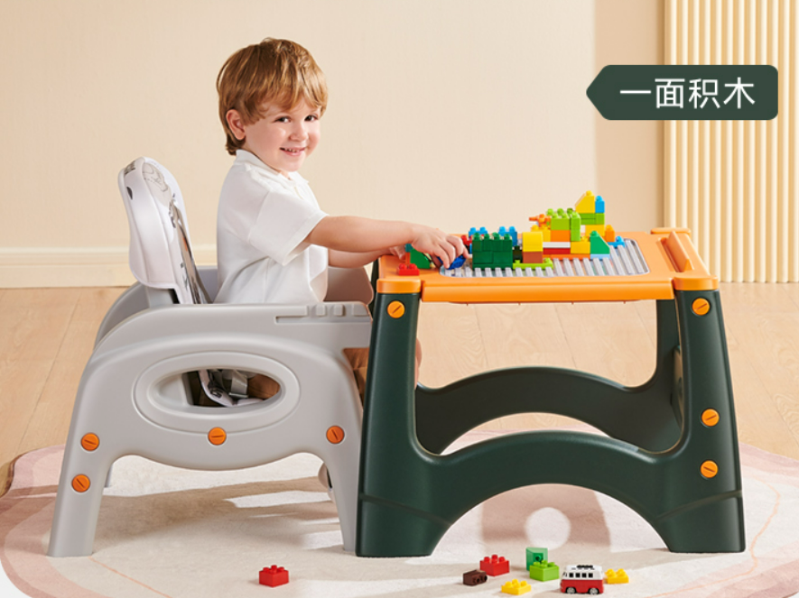 3 in 1 Baby High Chair Convertible Baby Dining Chair Anti-slip Plastic Feeding Chairs for Babies Eat & Grow Convertible Separate Baby High Chairs With Table Set for Kids Dining Toddler Feeding chair