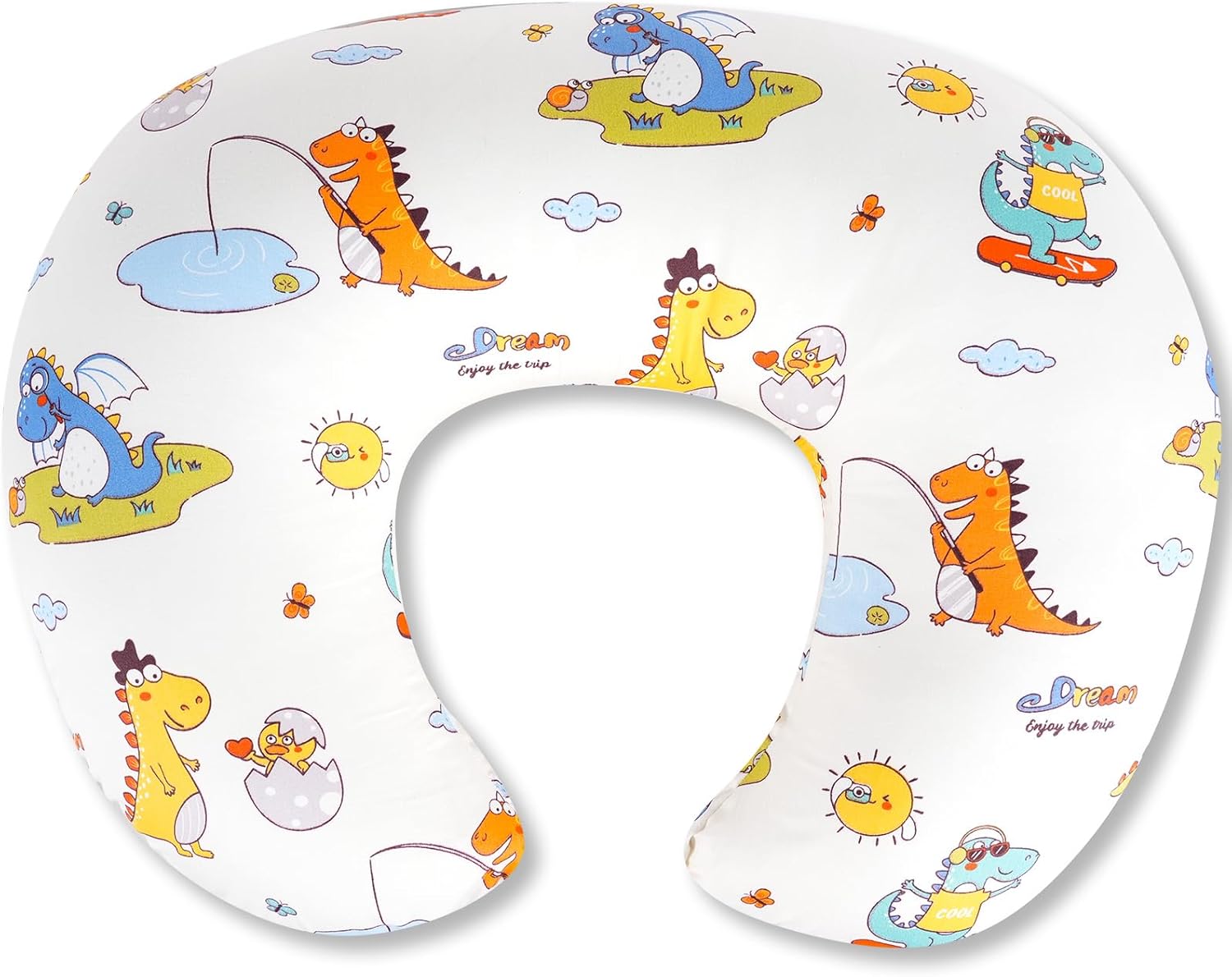 Nursing Pillow, Breastfeeding Pillow with Removable Cover, Ergonomic Breast Feeding Pillow, Baby Feeding Pillow for Mom Easier Breastfeeding Multifunctional Pillow for Feeding, Sitting & Support