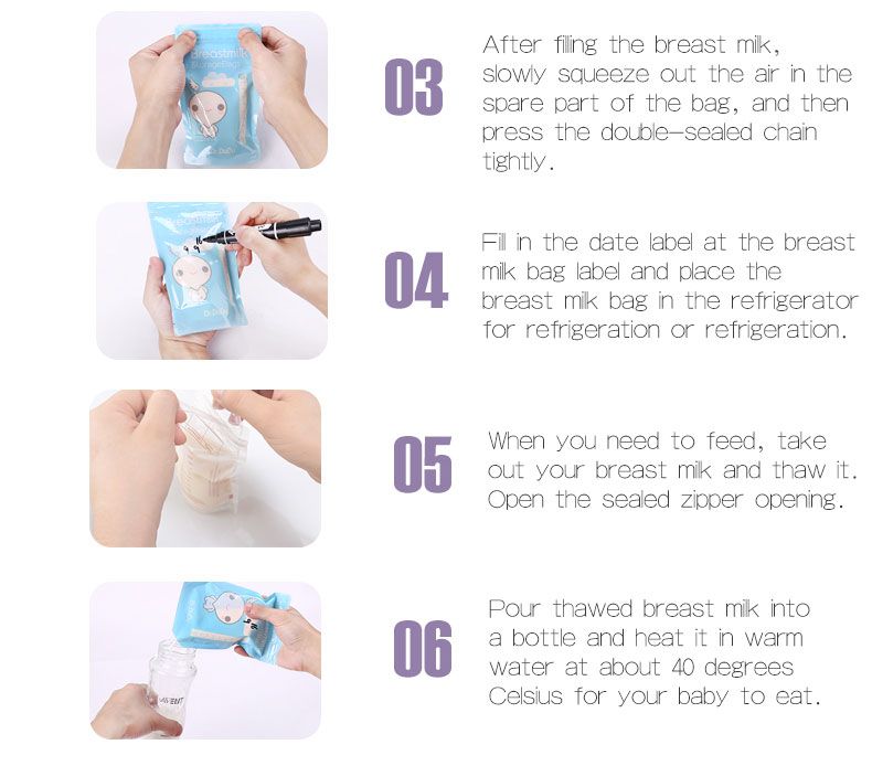 Dr dudu 30pcs Milk storage bags– BPA-Free, Leak-Proof & Pre-Sterilized Breastmilk Freezer Bags for Nursing Mothers (Safe & Hygienic)