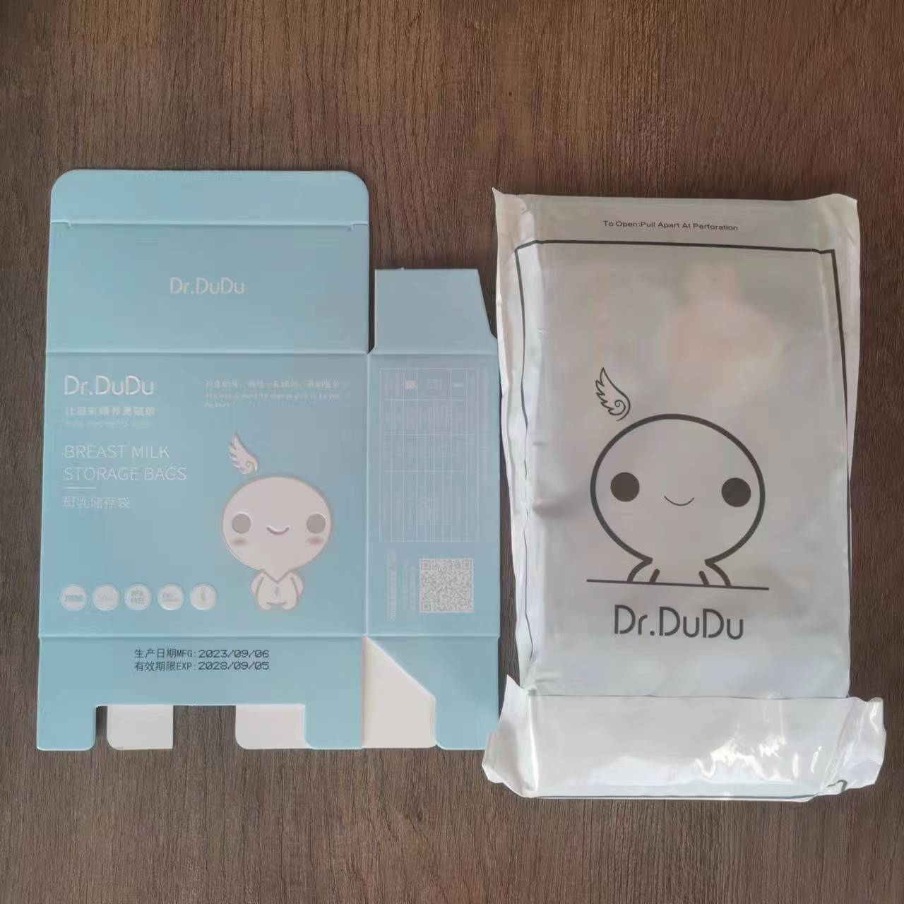 Dr dudu 30pcs Milk storage bags– BPA-Free, Leak-Proof & Pre-Sterilized Breastmilk Freezer Bags for Nursing Mothers (Safe & Hygienic)