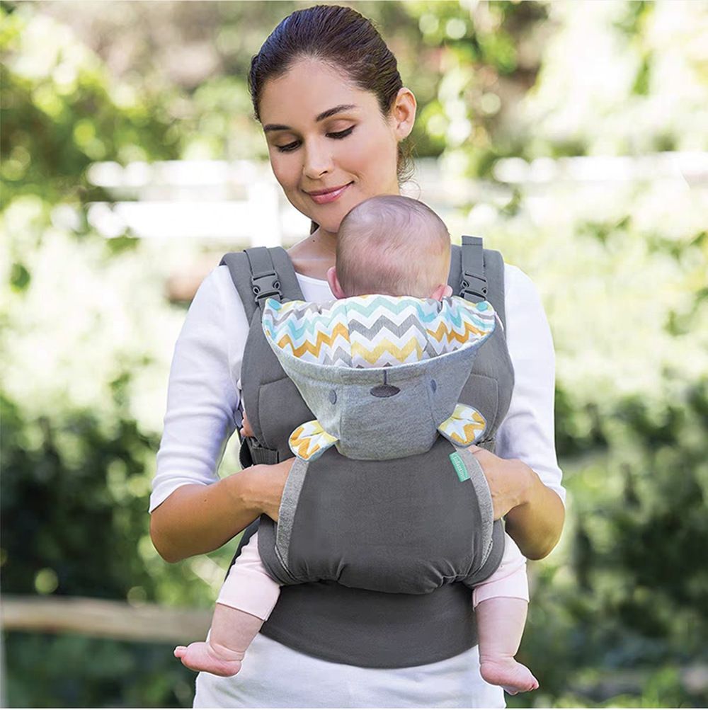 Infantino NEW Ergonomic Hoodie Baby Carrier. (Designed For Babies & Toddlers) Front Carrier for Baby Infant Carrier All Carry Position Front and Back Face-in Face
