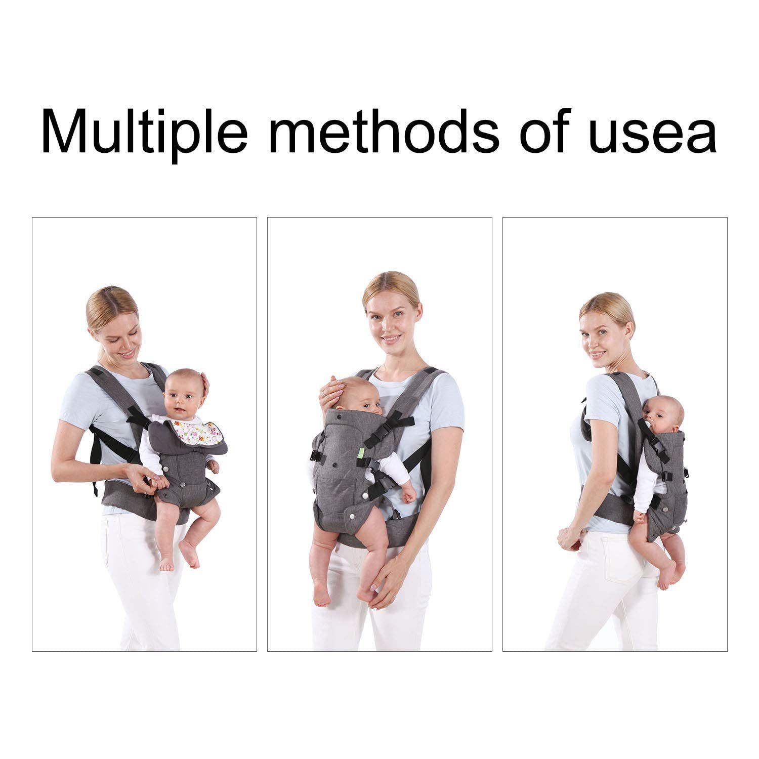 Infantino Flip Advanced 4-in-1 Baby Carrier | Ergonomic 360° Convertible Cotton Carrier for Newborns & Toddlers | Front & Back Carry Baby Sling Wrap