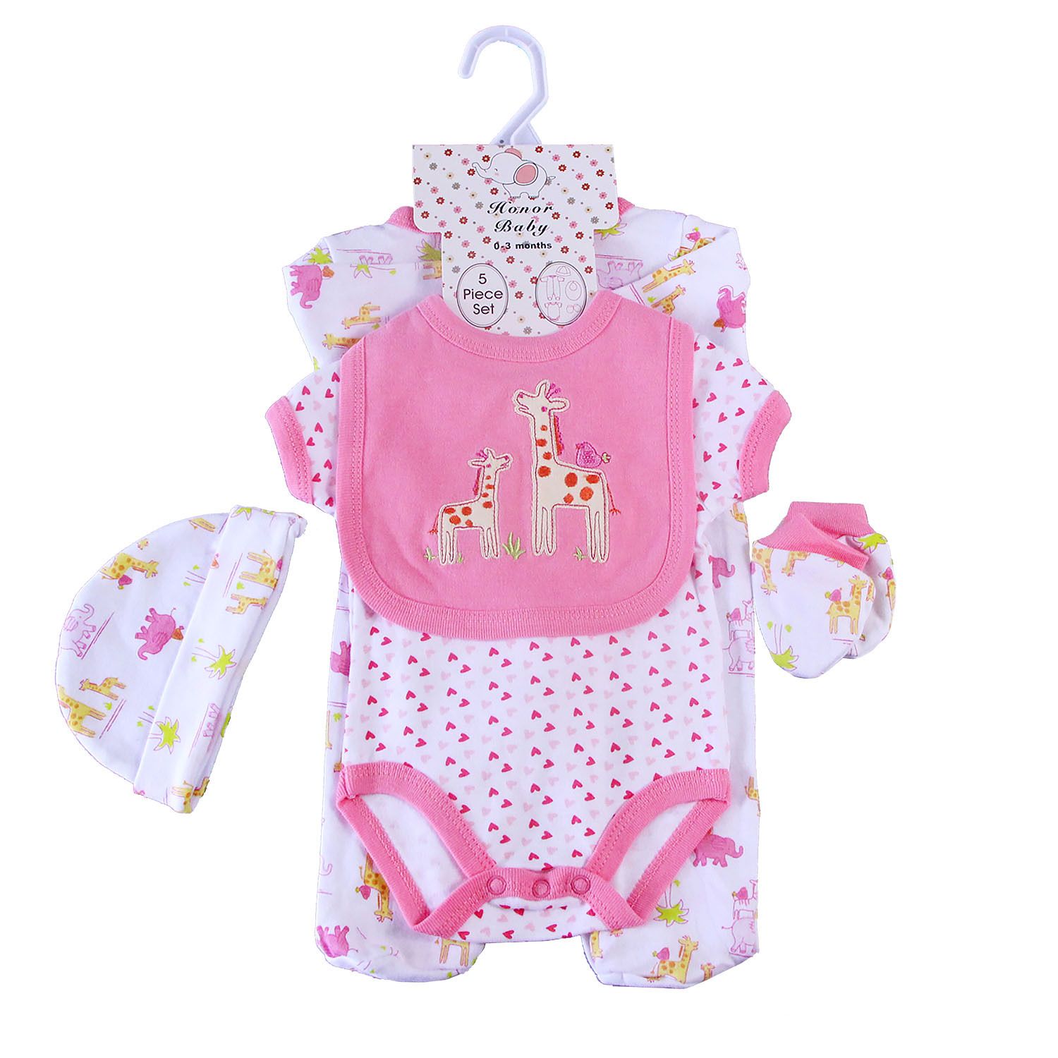 8 Pieces NewBorn Infant Baby Girl Boys Clothes Romper Set Baby Outfits Cute Baby Girl /Boy/unisex Clothing Sets With Hanger 8 PC's receiving set cotton made from a soft and gentle 100% cotton