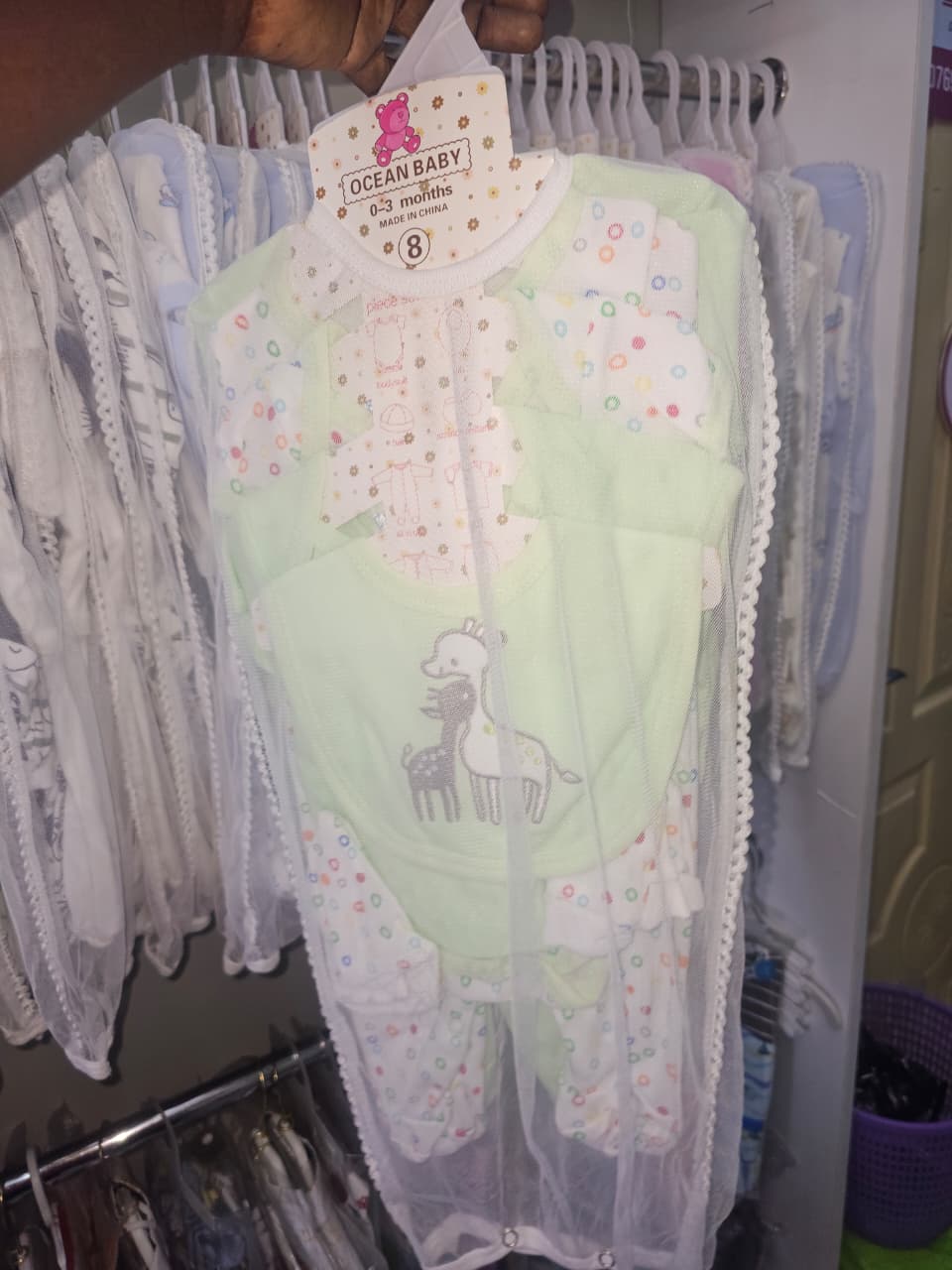 8 Pieces NewBorn Infant Baby Girl Boys Clothes Romper Set Baby Outfits Cute Baby Girl /Boy/unisex Clothing Sets With Hanger 8 PC's receiving set cotton made from a soft and gentle 100% cotton