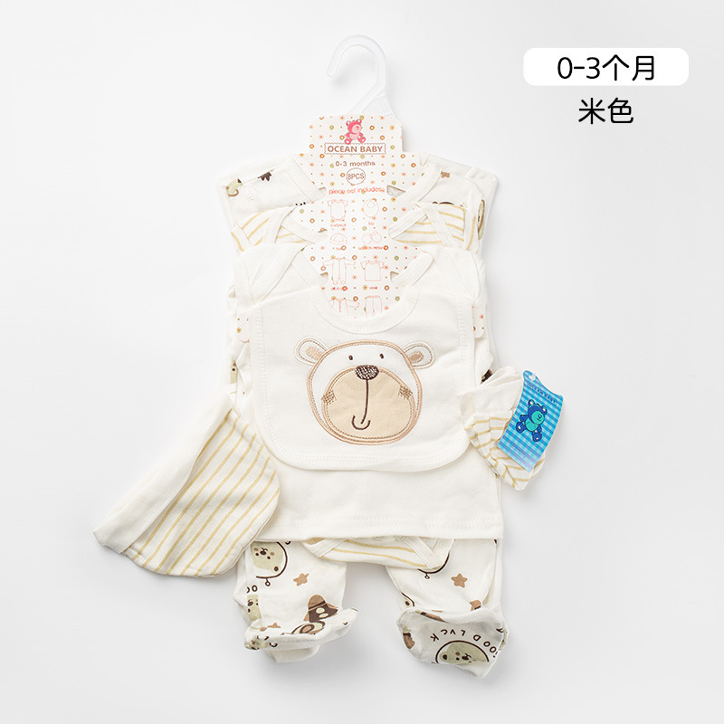 8 Pieces NewBorn Infant Baby Girl Boys Clothes Romper Set Baby Outfits Cute Baby Girl /Boy/unisex Clothing Sets With Hanger 8 PC's receiving set cotton made from a soft and gentle 100% cotton