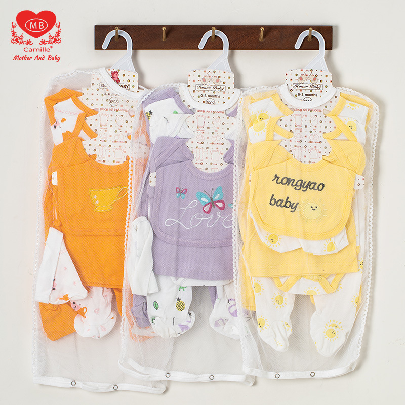 8 Pieces NewBorn Infant Baby Girl Boys Clothes Romper Set Baby Outfits Cute Baby Girl /Boy/unisex Clothing Sets With Hanger 8 PC's receiving set cotton made from a soft and gentle 100% cotton