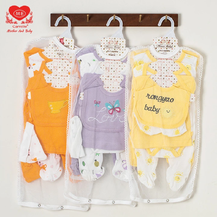 8 Pieces NewBorn Infant Baby Girl Boys Clothes Romper Set Baby Outfits Cute Baby Girl /Boy/unisex Clothing Sets With Hanger 8 PC's receiving set cotton made from a soft and gentle 100% cotton