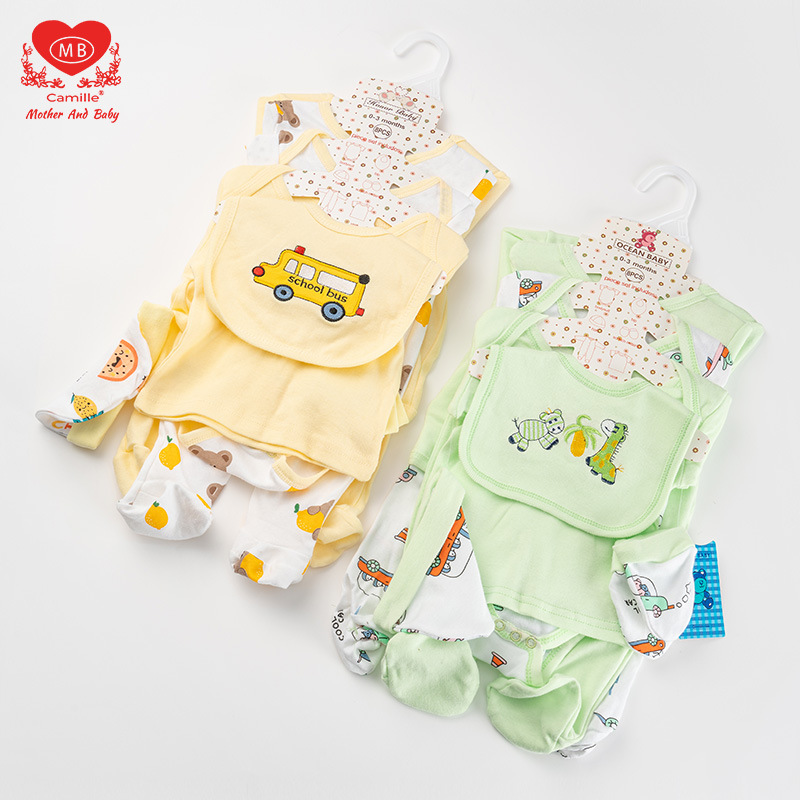 8 Pieces NewBorn Infant Baby Girl Boys Clothes Romper Set Baby Outfits Cute Baby Girl /Boy/unisex Clothing Sets With Hanger 8 PC's receiving set cotton made from a soft and gentle 100% cotton