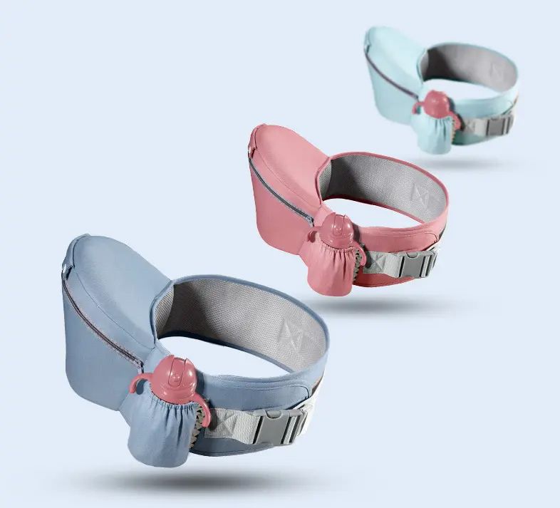 3-in-1 Hip Seat Baby Carrier – Ergonomic with Sliding Pouch, Reinforced Head Support & Adjustable Height – Comfortable for Baby & Parent – Best for 0–36 Months