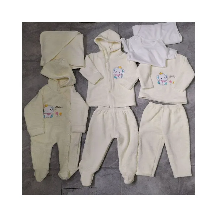 8PCS Newborn Baby Cotton Receiving Set | Soft, Warm & Comfortable Clothes with Cartoon Prints | 0–12 Months, Unisex Baby Outfit 
Anti-shrink, Anti-Wrinkle, Plus Size