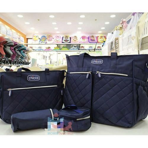 Chicco 5 Piece Diaper Bag Mommy Bag Set Waterproof Baby Bag Mom Set Diaper Mummy Travel Maternity Nappy Baby Diaper Bag Set 💯 AUTHENTIC CHICCO Baby Bag – Heavy-Duty, Waterproof & Ultra-Spacious mommy